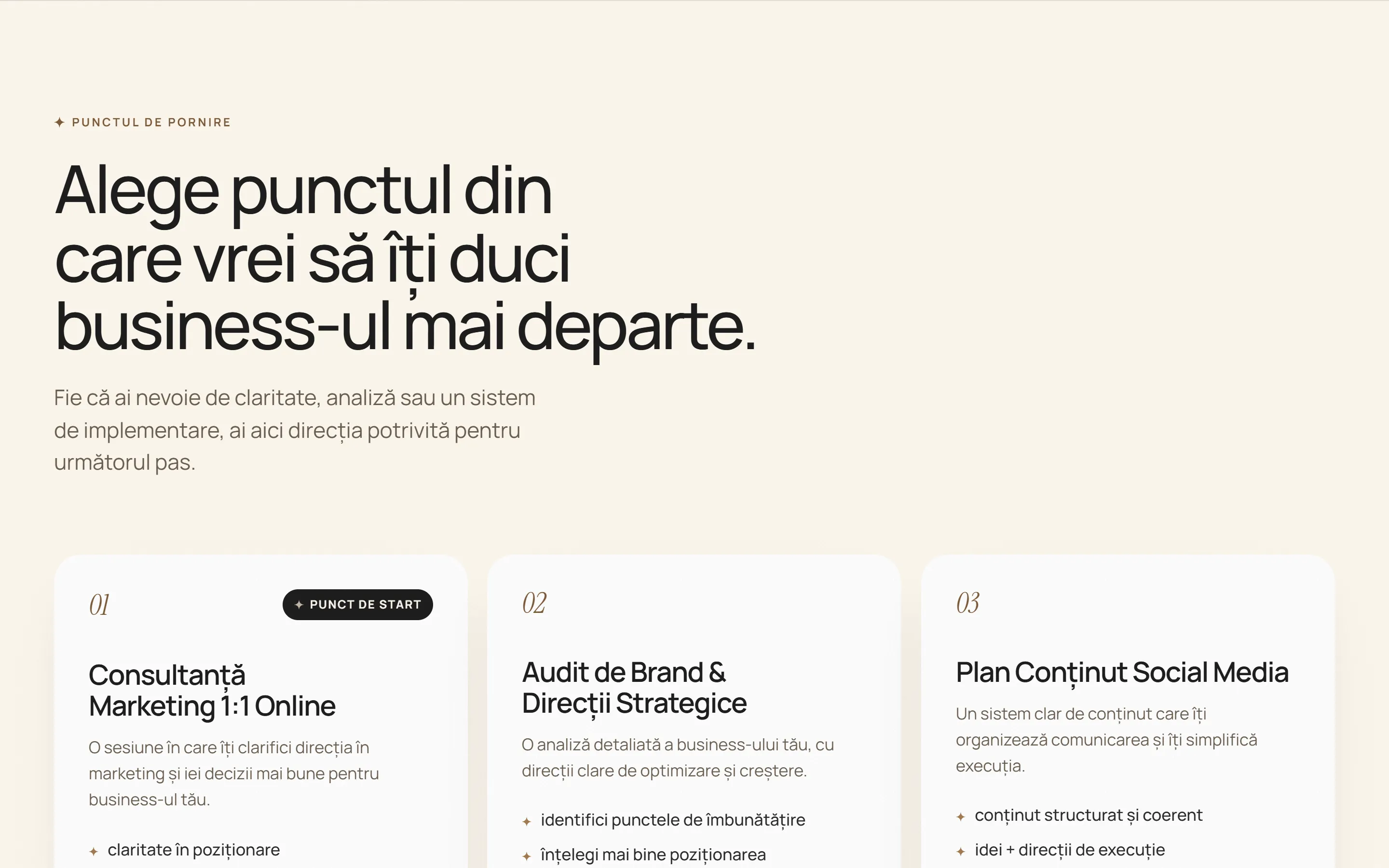 Ofertele, alese după punctul de pornire