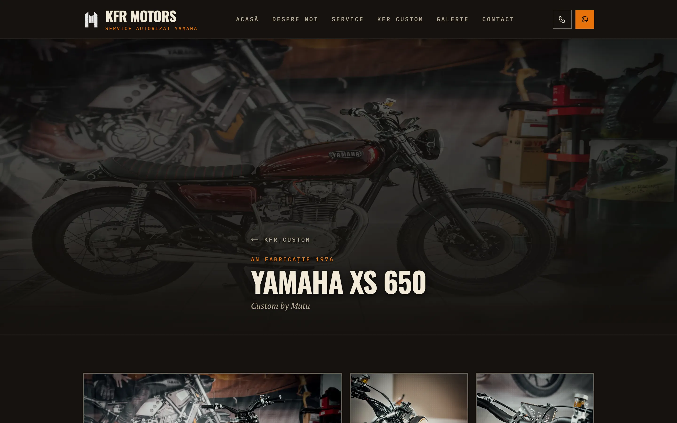 Pagina unei construcții custom: Yamaha XS650