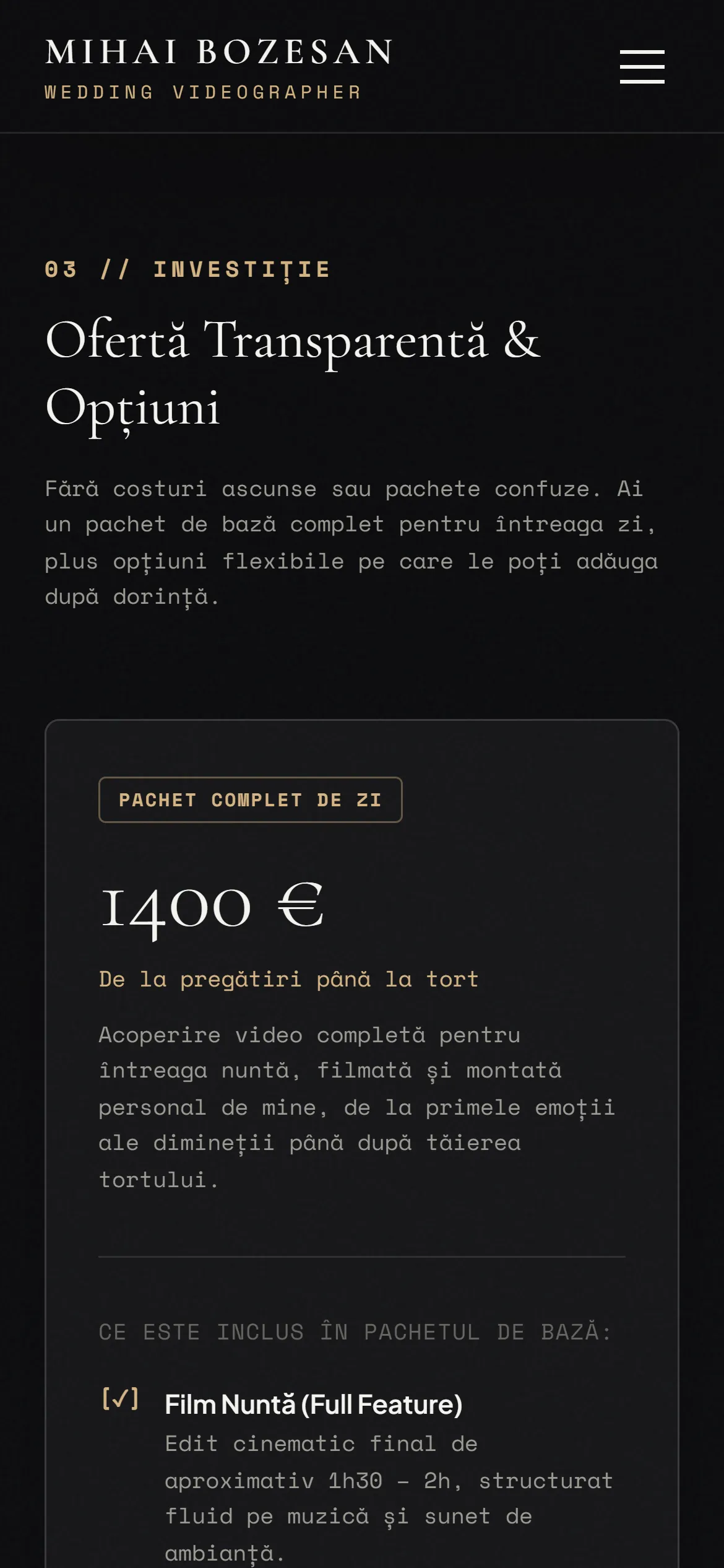 Calculatorul de pachet pe mobil