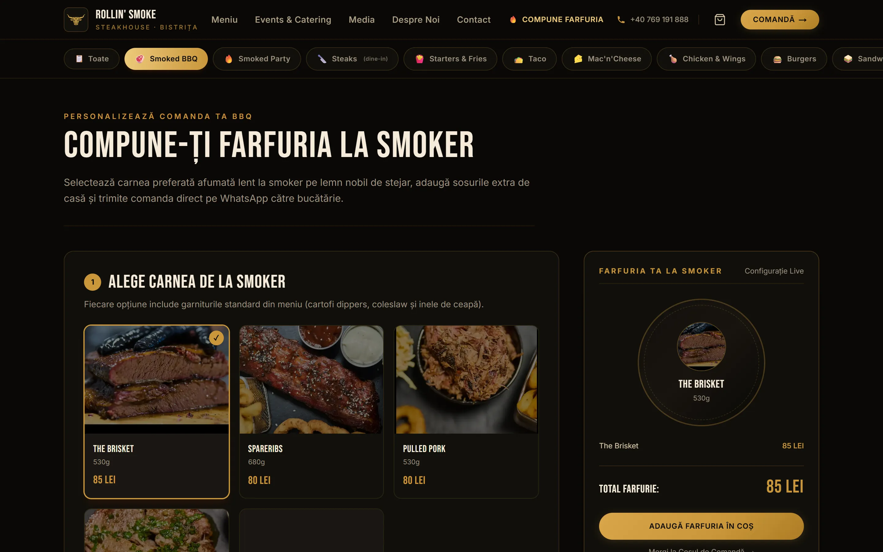 Compune-ți farfuria: configuratorul platoului de la smoker